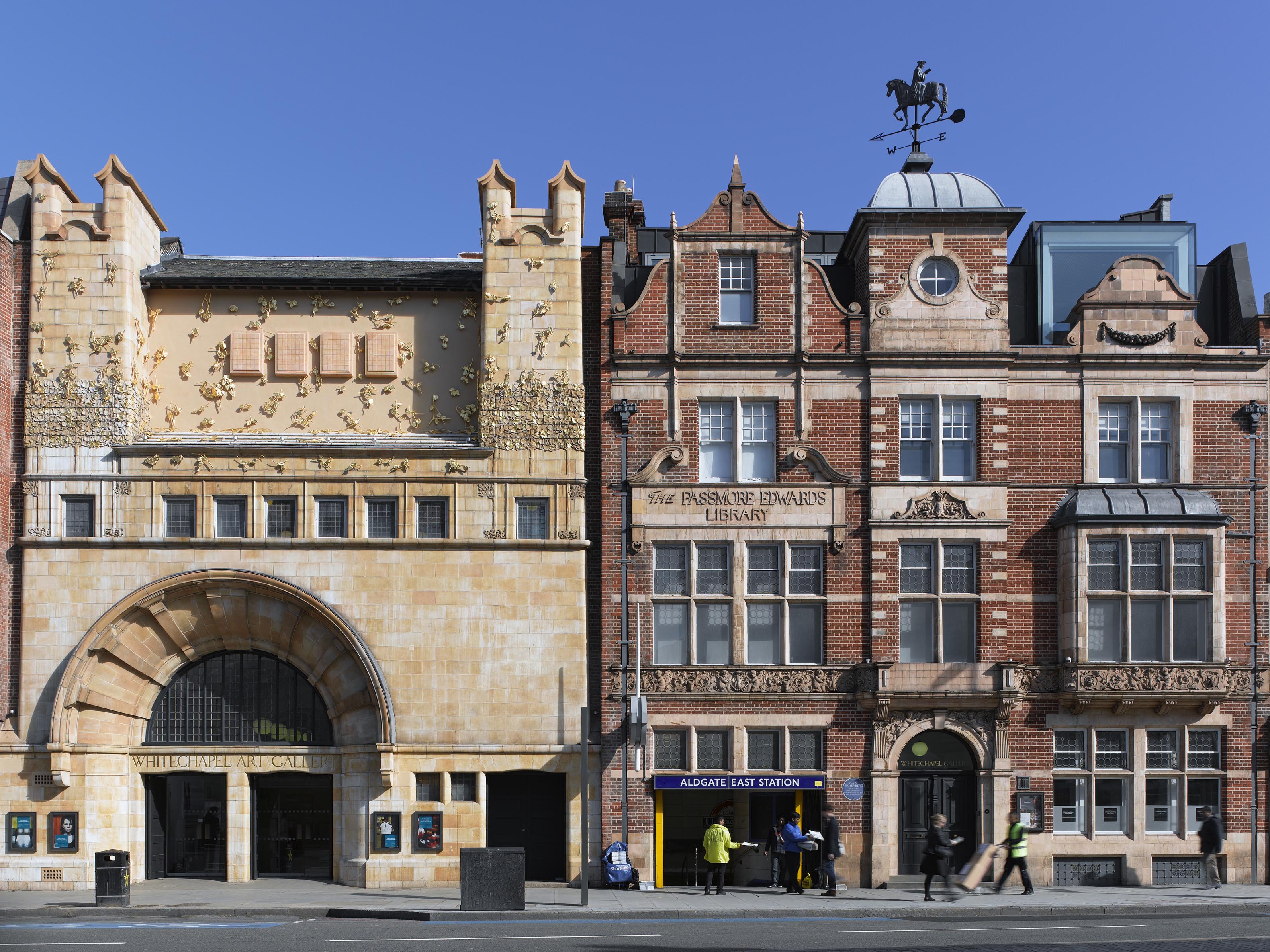 Whitechapel Gallery facade, with the Tree of Life by Rachel Whiteread